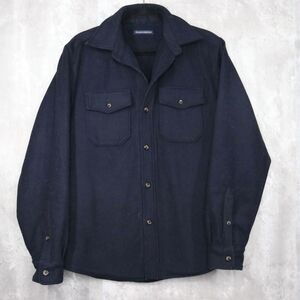 Brandy Melville Wool Shacket Womens Navy Blue Fleece Lined See Measurement‎